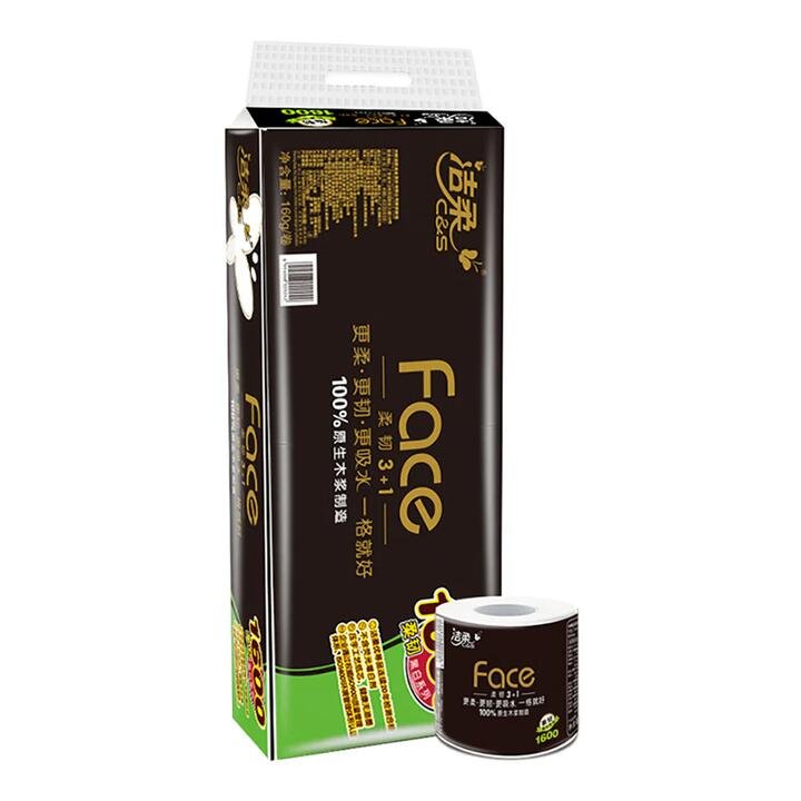 C&S Black Face Toilet Paper Rolls - 160g x 10 Rolls