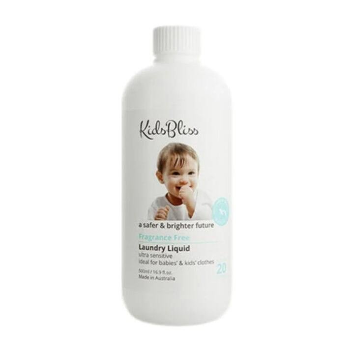 KidsBliss Fragrance-Free Baby Laundry Liquid – 500ml Gourmet Grocer KidsBliss Fragrance-Free Baby Laundry Liquid - 500ml