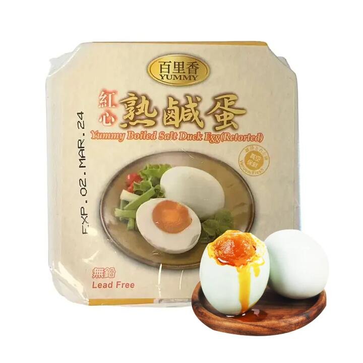 Yummy Boiled Salted Duck Eggs (Red Yolk) - 4 Pieces, 220g