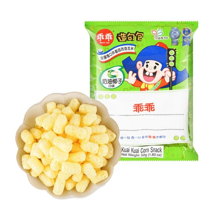 Kuai Kuai Corn Snack - Creamy Coconut Flavor, 52g