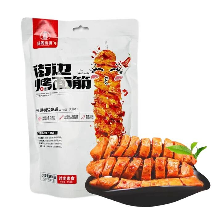 Cizhou Town Street Grilled Gluten – Spicy Flavor, 118g Gourmet Grocer Cizhou Town Street Grilled Gluten - Spicy Flavor, 118g