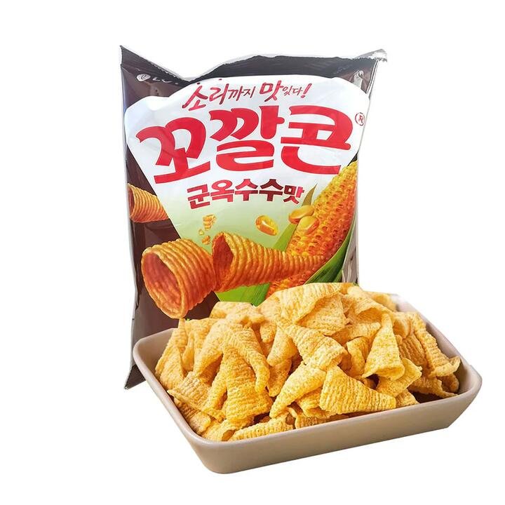 Lotte BBQ Flavor Corn Chips - 134g