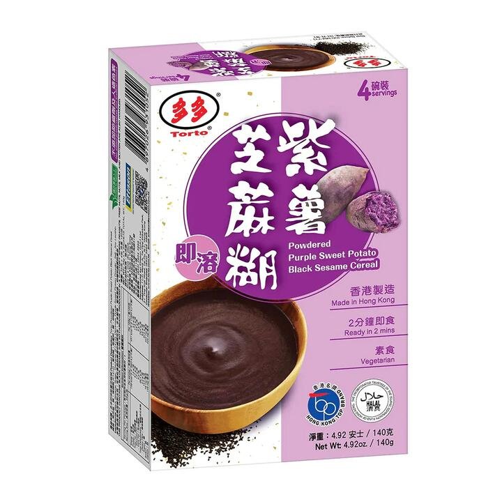 Torto Instant Purple Sweet Potato Black Sesame Cereal - 140g