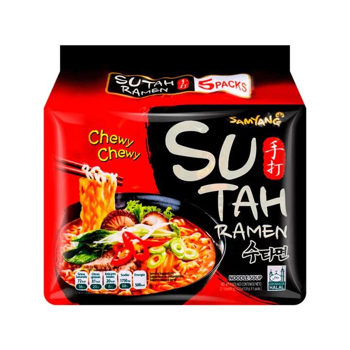 Samyang Sutah Ramen Noodle Soup - 120g x 5 Packs
