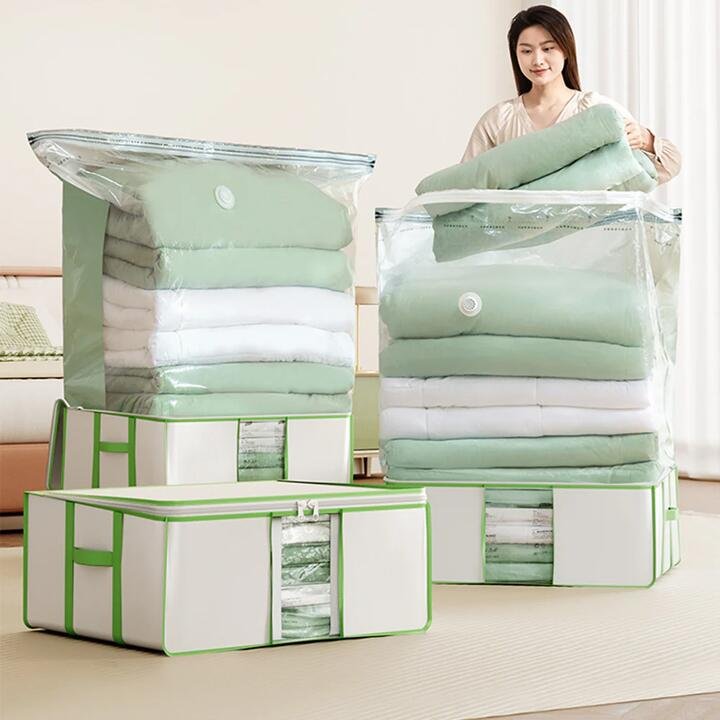 Taili Oxford Fabric Vacuum Storage Box – 15.5*65*50cm Gourmet Grocer Taili Oxford Fabric Vacuum Storage Box - 15.5*65*50cm