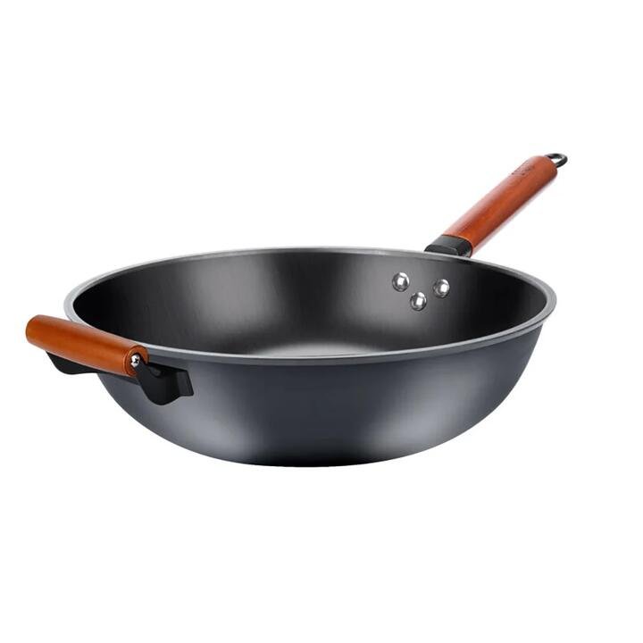 Cooker King Traditional Chinese Iron Wok - 34cm