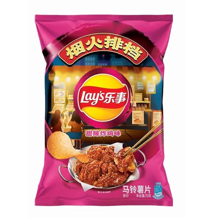 Lay's Potato Chips Sweet and Spicy Fried Chicken Flavor - 70g
