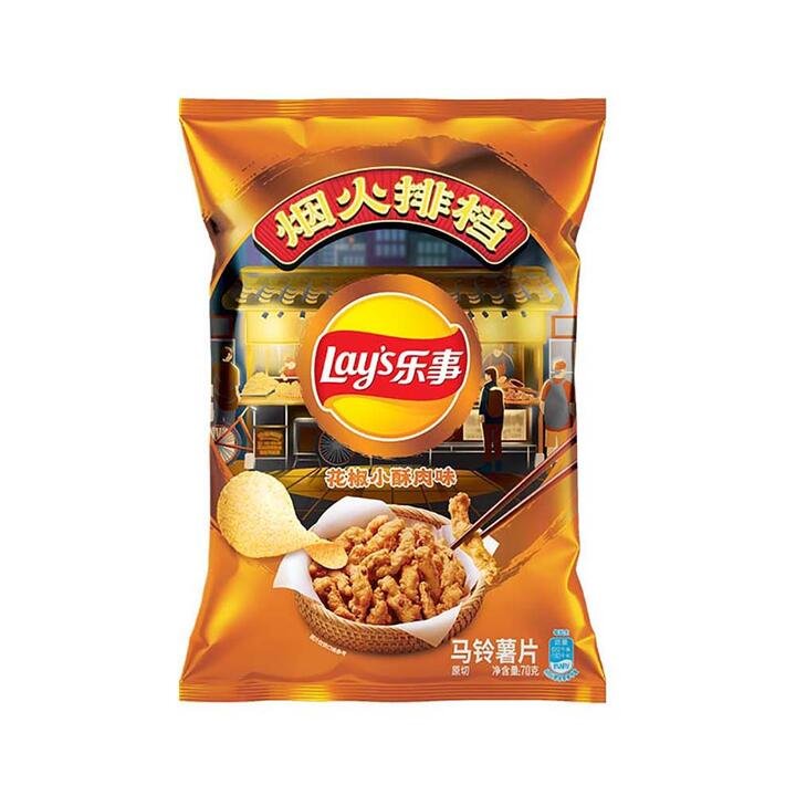 Lay's Sichuan Pepper Crispy Pork Flavor Chips - 70g
