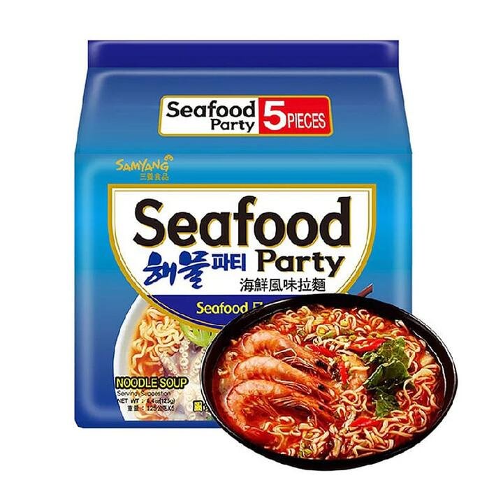 Samyang Seafood Party Noodle Soup - 125g x 5 Packs