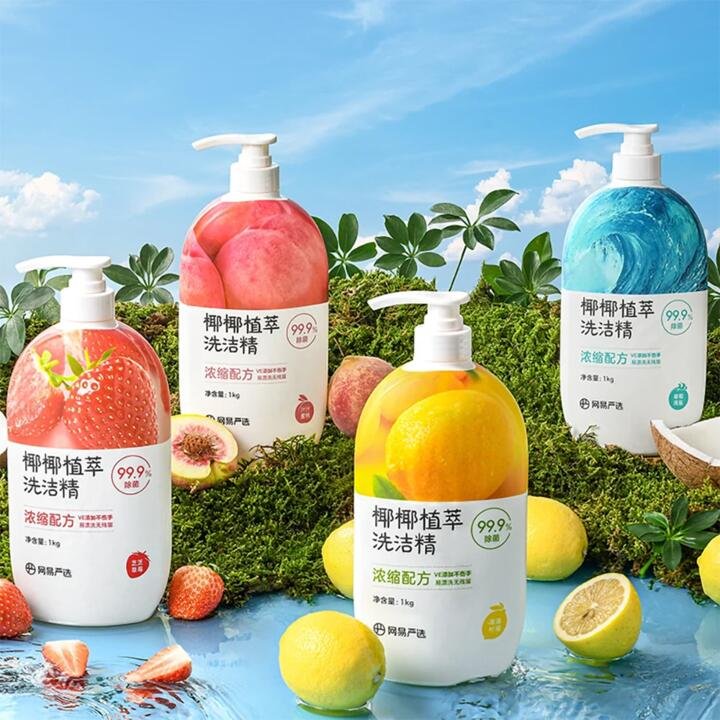 Lifease Coconut Plant-Based Dish Soap - Sea Salt Scent, 1kg