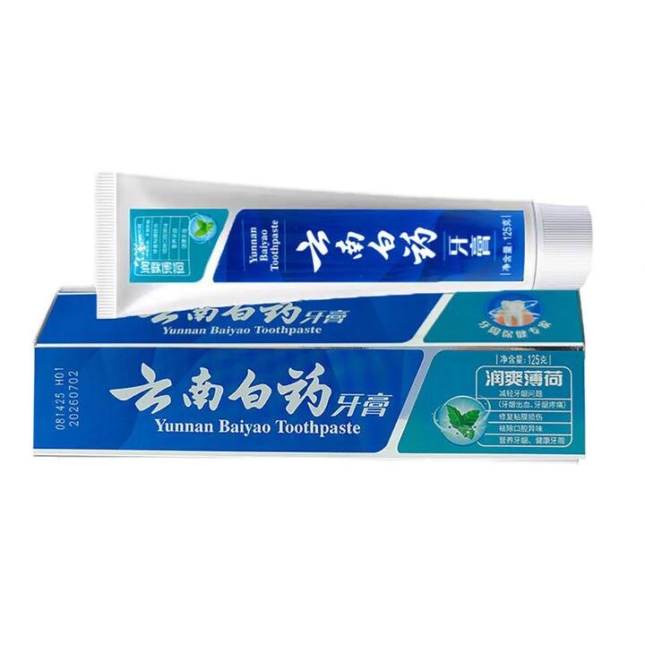 Yunnan Baiyao Toothpaste Refreshing Mint 125g Gourmet Grocer Yunnan Baiyao Toothpaste Refreshing Mint 125g