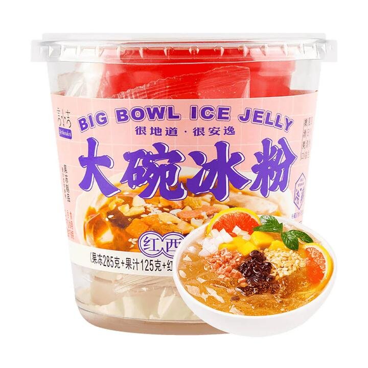 Yishoukei Big Bowl Ice Jelly, Ready-to-Eat, Red Grapefruit Flavor - 450g