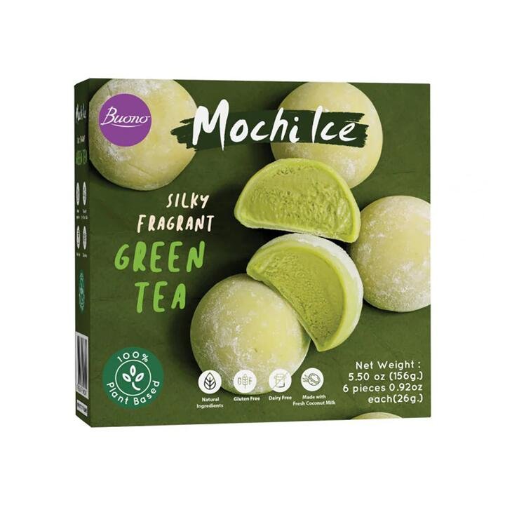 Buono Mochi Ice Cream Green Tea Flavor 6pcs 156g