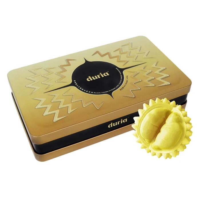 Duria Black Thorn Musang King Durian Snowy Mooncake - 6 Pieces, 420g