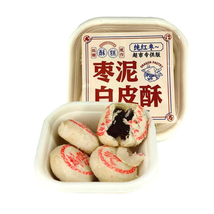 Dragon Pastry Date Paste White Pastry - 4 Pieces