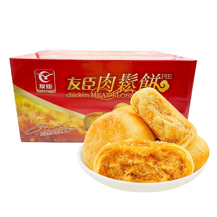Youchen Scallion Flavored Chicken Meat Floss Pie - Box of 2.5kg
