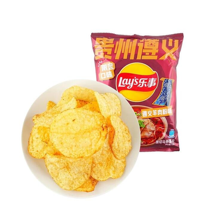 Lay's Limited Edition Zunyi Lamb Noodle Flavor Potato Chips - 70g