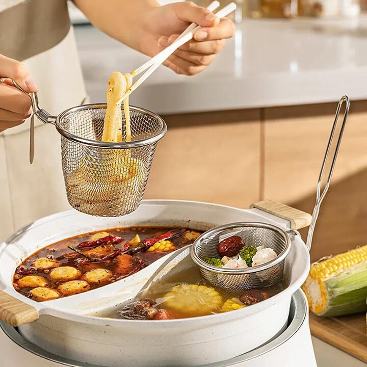 Modern SweetHome Short Handle Strainer - Small, 304 Stainless Steel