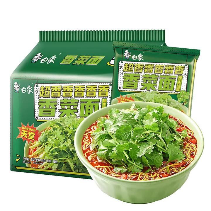 Baixiang Super Fragrant Cilantro Noodles 115g x 5 Packs