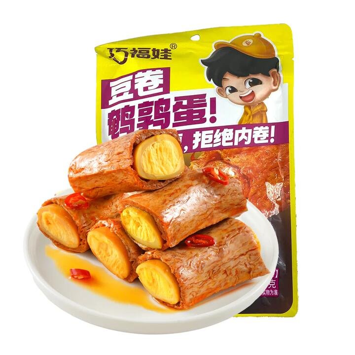 QiaoFuWa Spicy Bean Roll with Quail Eggs - 88g