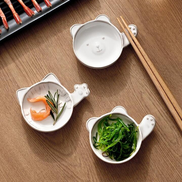 FaSoLa Bear-Shaped Soy Sauce Dish and Chopstick Rest