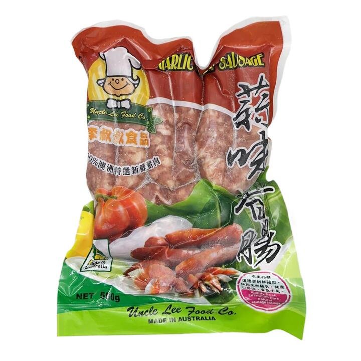 Uncle Lee Garlic Sausage – 500g Gourmet Grocer Uncle Lee Garlic Sausage - 500g