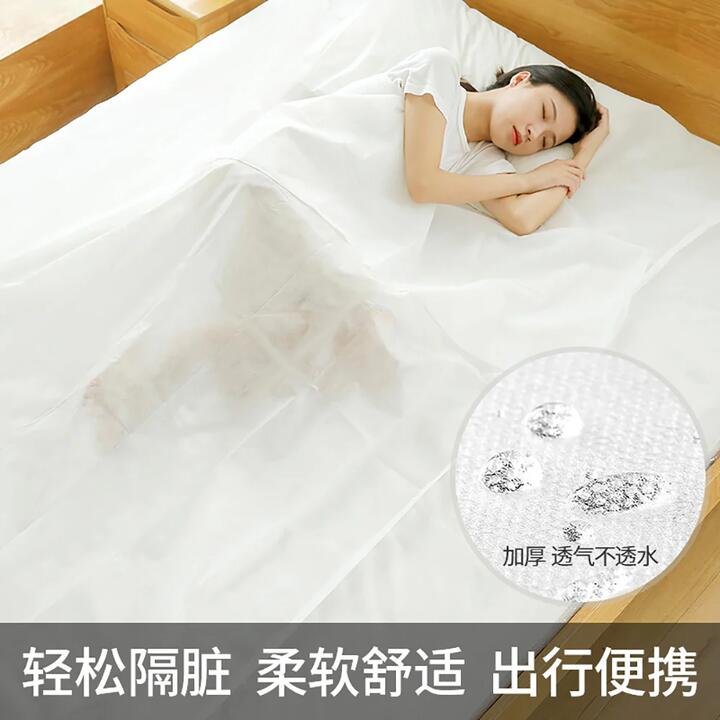 FaSoLa Travel Disposable Bed Sheet White - 1.8m Bed