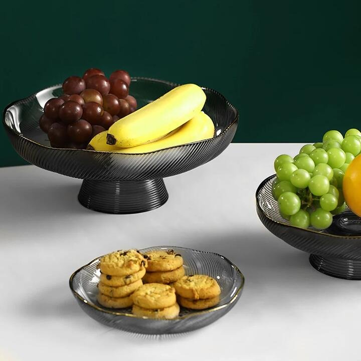 FaSoLa Alice Vintage Tray 6-Inch Plate - Smoke Gray