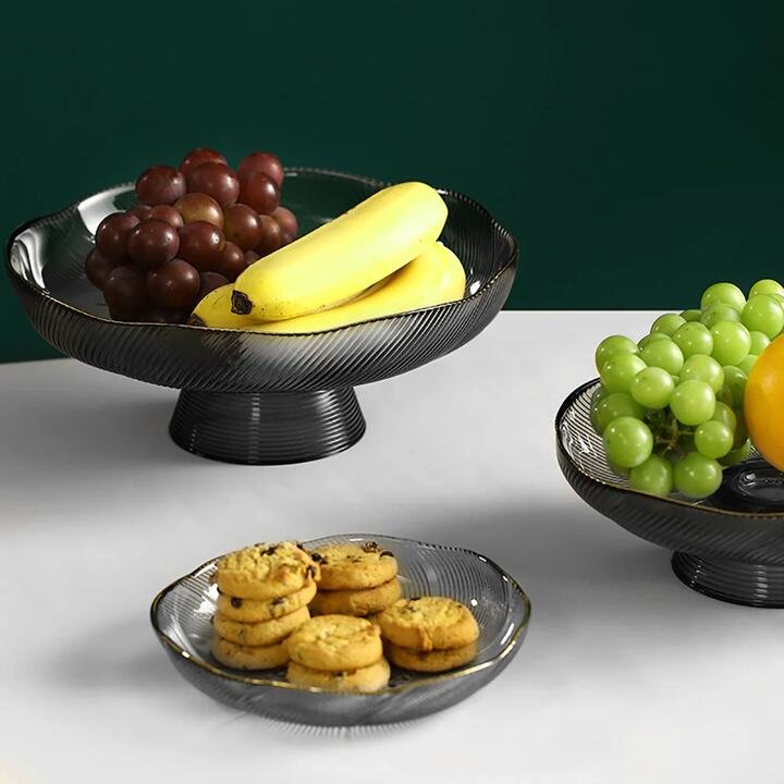 FaSoLa Alice Vintage Tray - 7 Inch, Smoke Gray