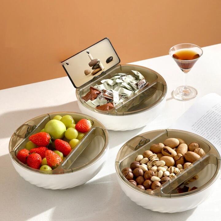 FaSoLa Double-Layer Lazy Fruit Plate - White