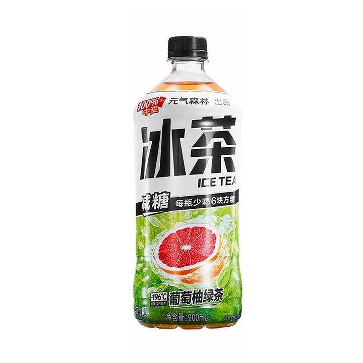 Genki Forest Grapefruit Green Tea Ice Tea - 900ml