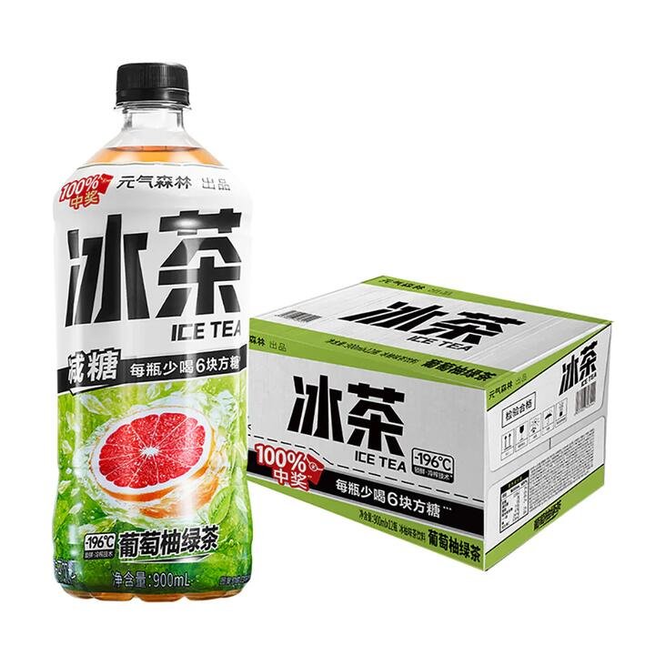 Genki Forest Grapefruit Green Tea Ice Tea – 900ml x 12 Bottles Gourmet Grocer Genki Forest Grapefruit Green Tea Ice Tea - 900ml x 12 Bottles