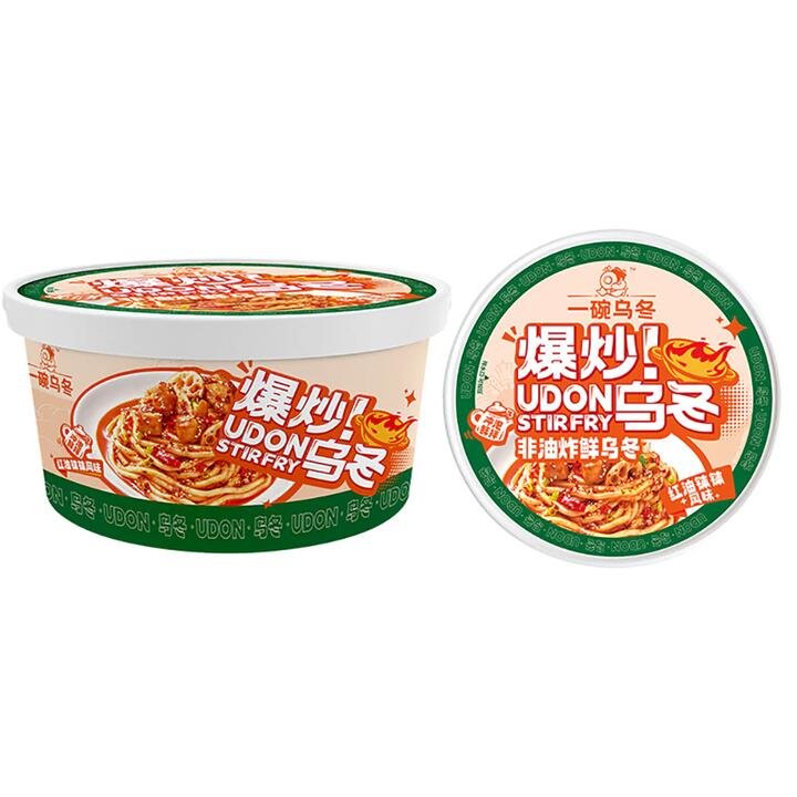 Jinbaiwei Udon Bowl with Spicy Red Oil Flavor - 252g