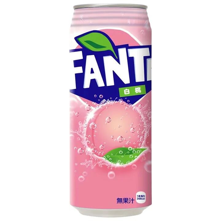 Fanta White Peach Soda - 500ml Can