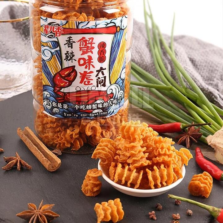 Beierxiang Spicy Crab Flavor Rolls - 180g