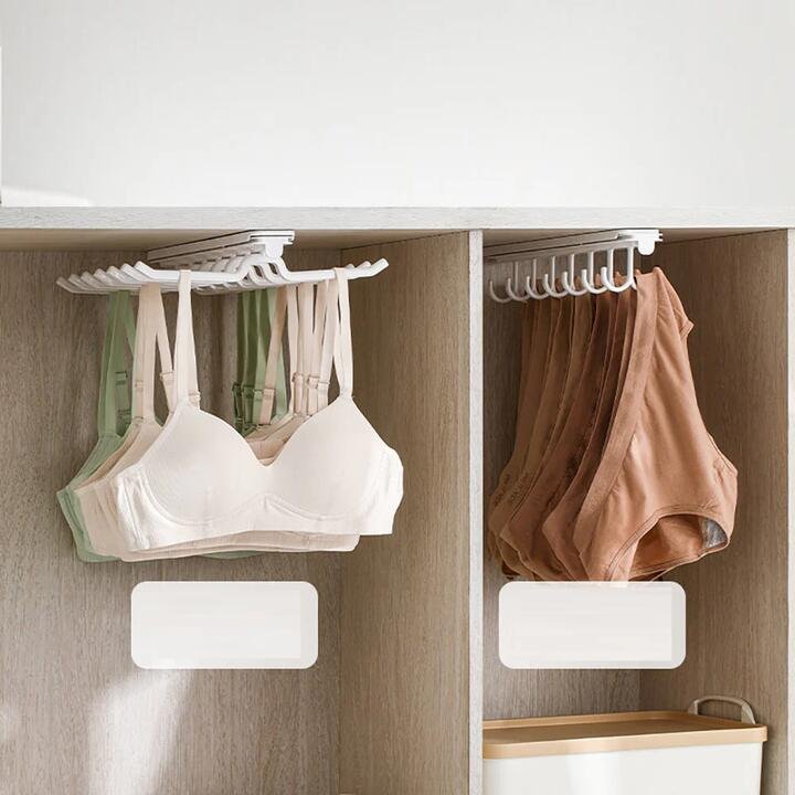 FaSoLa Double Hook Sliding Hanger for Underwear – White Gourmet Grocer FaSoLa Double Hook Sliding Hanger for Underwear - White