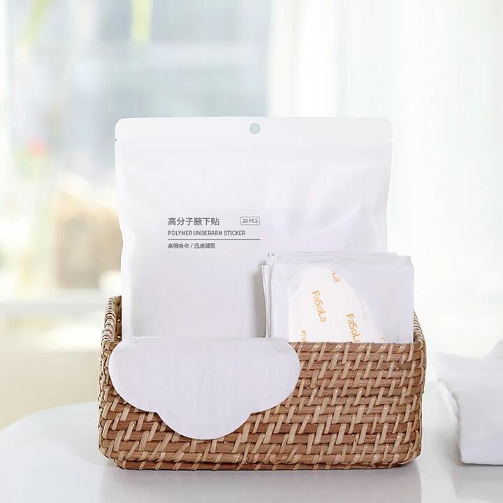 FaSoLa Polymer Underarm Stickers - 20 Pieces, Mint Scent