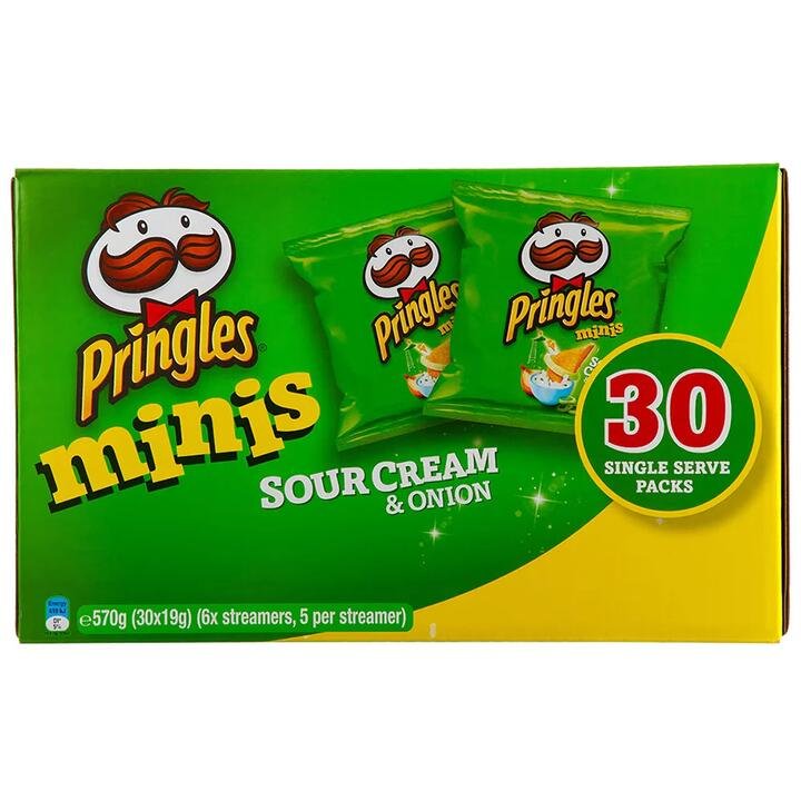 Pringles Minis Sour Cream & Onion Chips - 30 Single Serve Packs