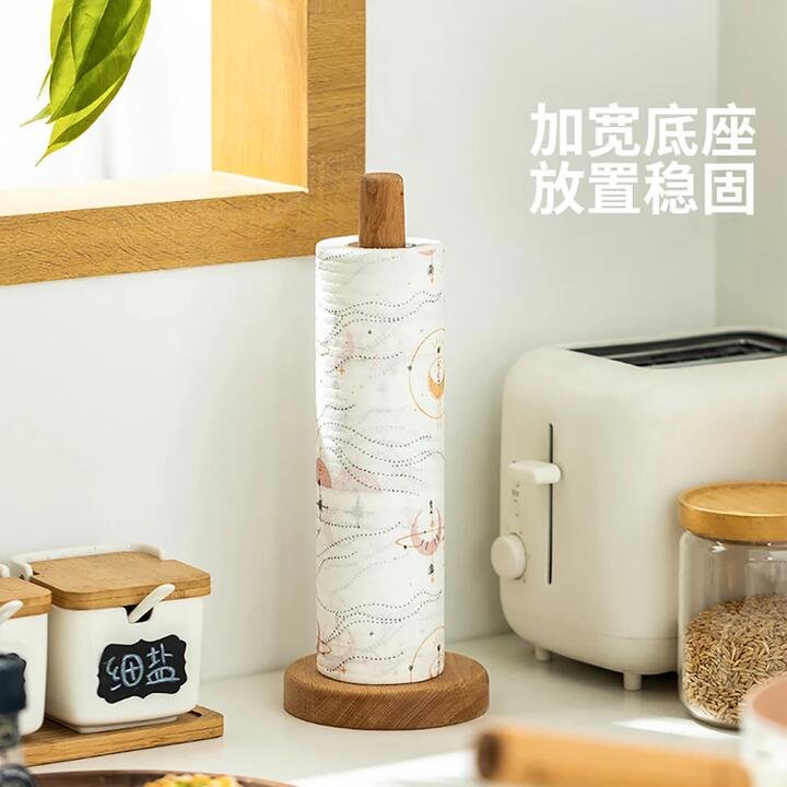 Modern SweetHome Beech Wood Kitchen Paper Holder – Round Base Gourmet Grocer Modern SweetHome Beech Wood Kitchen Paper Holder - Round Base