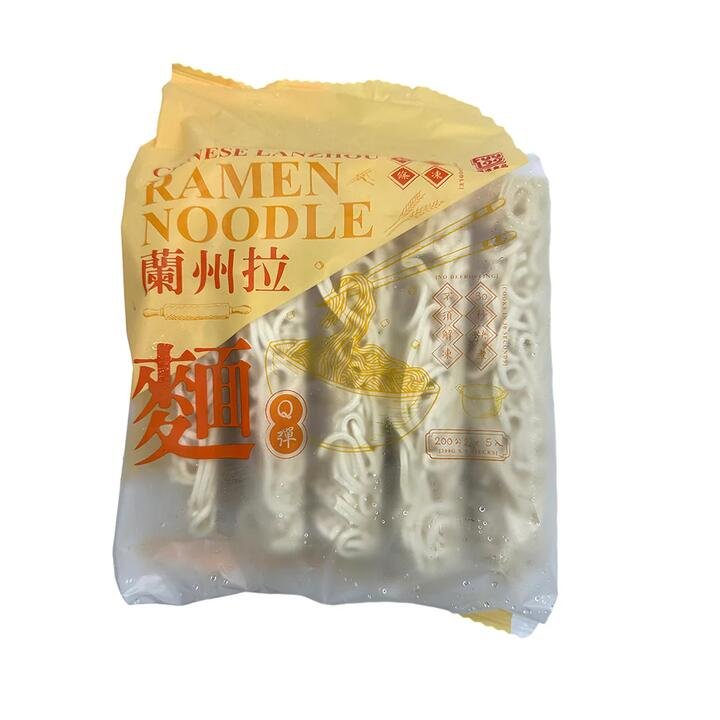 Fuluo Frozen Lanzhou Ramen Noodles - 5 Packs of 200g