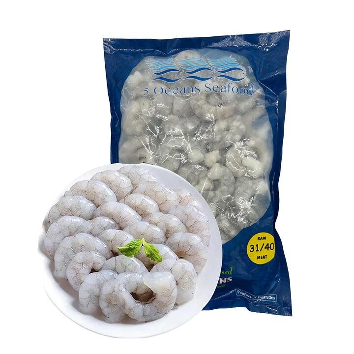 B&E 5 Oceans Seafood Raw Prawn Meat 31/40 Count - 700g