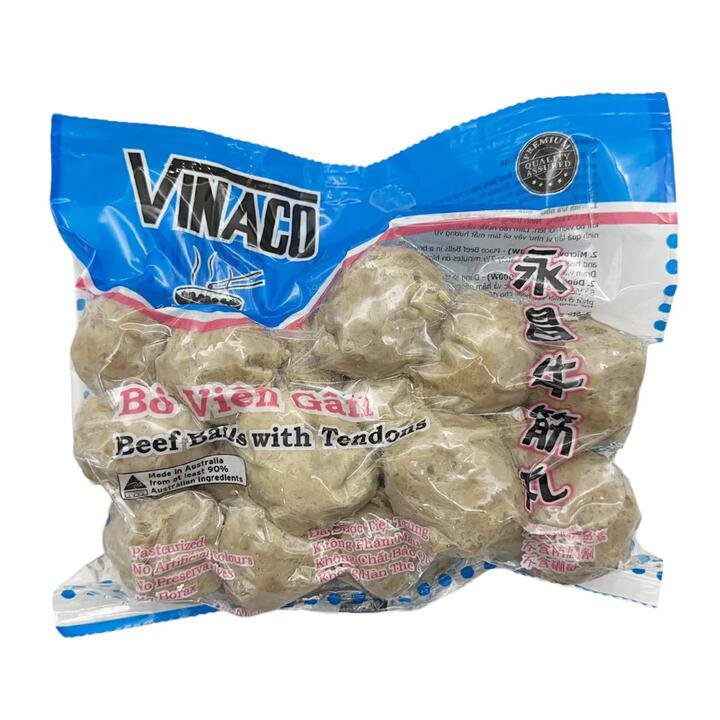 Vinaco Beef Balls with Tendons – 450g Gourmet Grocer Vinaco Beef Balls with Tendons - 450g
