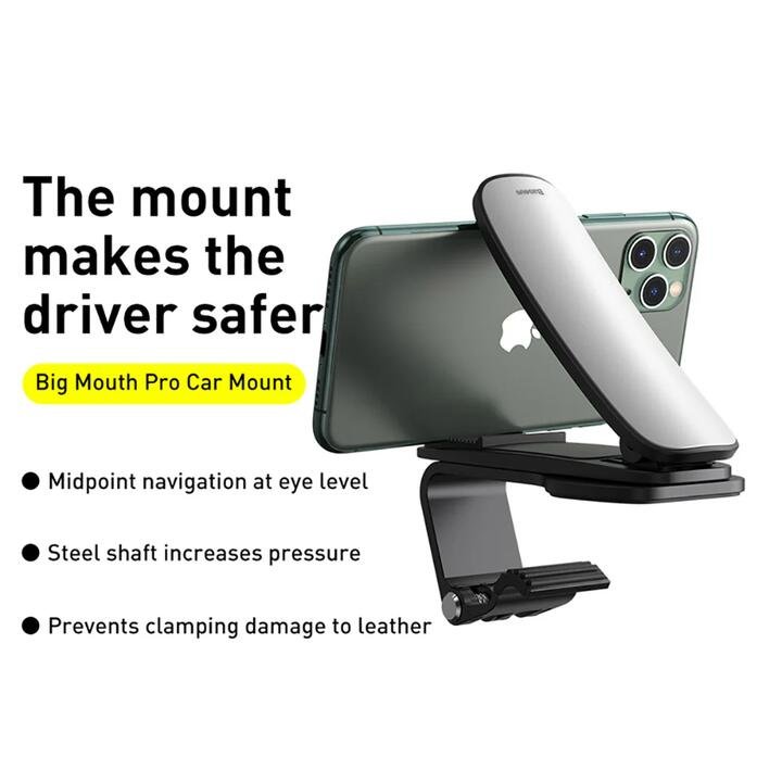 Baseus Big Mouth Pro Car Mount - Silver