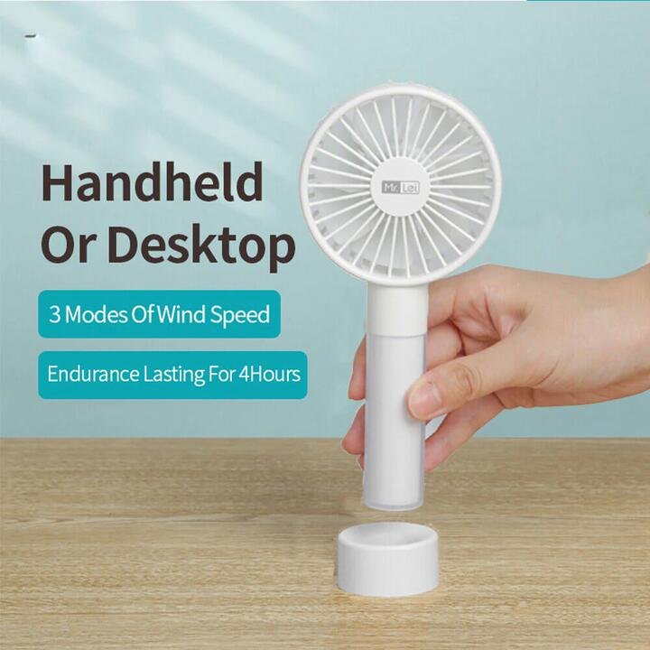 Romoss Mini USB Rechargeable Handheld Fan – White Gourmet Grocer Romoss Mini USB Rechargeable Handheld Fan - White