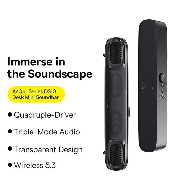 Baseus AeQur Series DS10 Desk Mini Soundbar - Starry Black