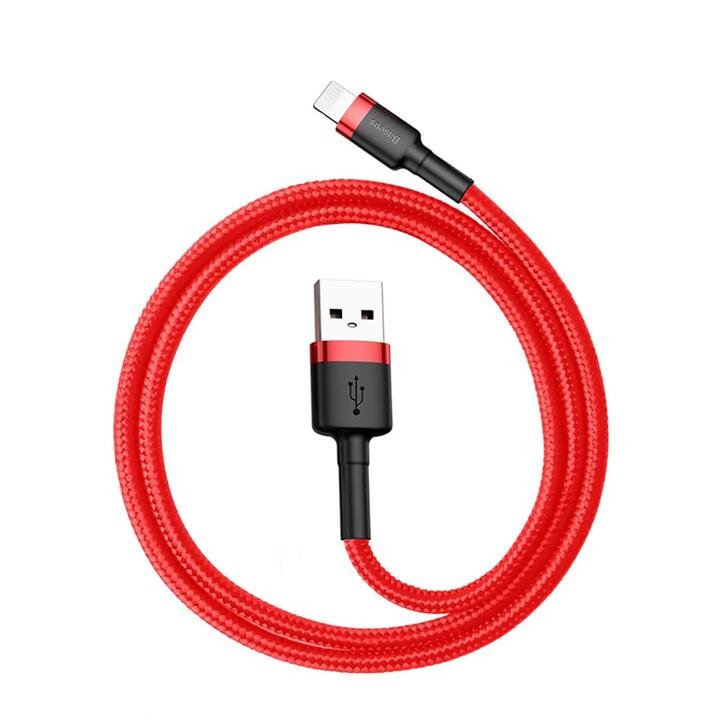 Baseus Cafule USB to Lightning Cable 2.4A 0.5M – Red Gourmet Grocer Baseus Cafule USB to Lightning Cable 2.4A 0.5M - Red