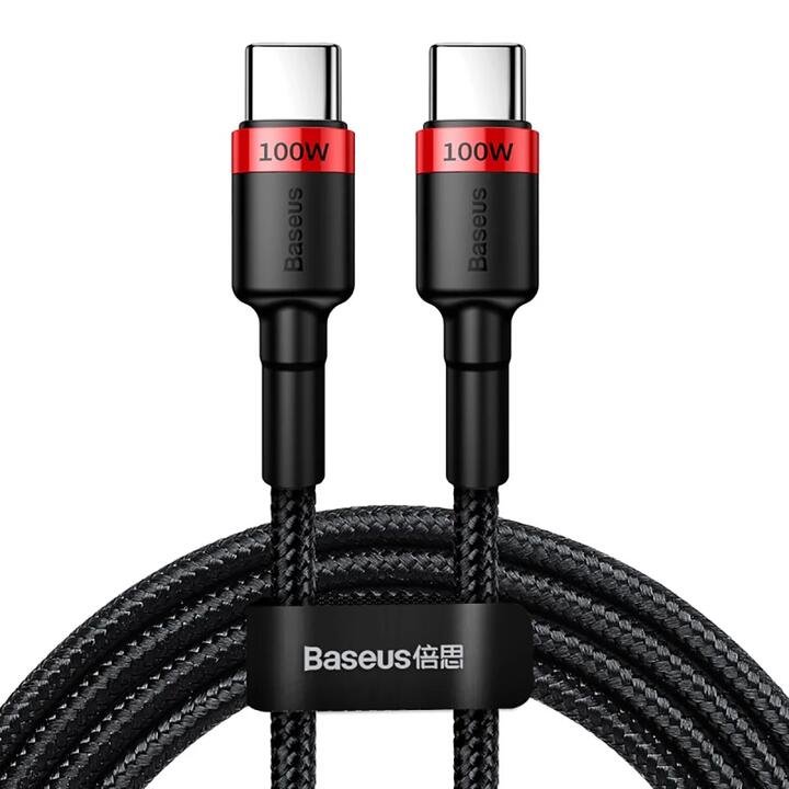 Baseus Cafule Flash Charging Cable Type-C PD 2.0 100W 2m Red Black Gourmet Grocer Baseus Cafule Flash Charging Cable Type-C PD 2.0 100W 2m Red Black
