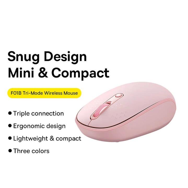 Baseus Creator Tri-Mode Wireless Mouse – Floating Pink, Overseas Edition Gourmet Grocer Baseus Creator Tri-Mode Wireless Mouse - Floating Pink, Overseas Edition