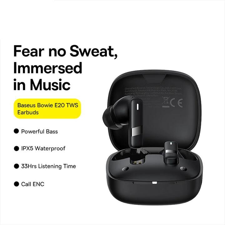 Baseus Bowie E20 TWS Bluetooth Earbuds - Starry Black