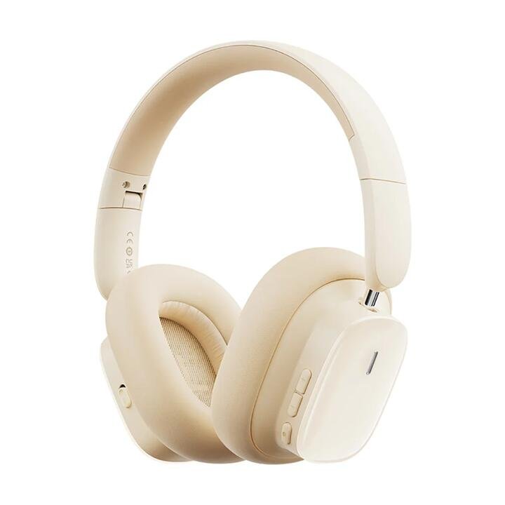Baseus Bowie Series H1i Over-Ear Noise Cancelling Bluetooth Headphones - Starlight White, International Version
